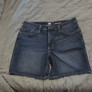 Lee Dark Blue Jean Shorts